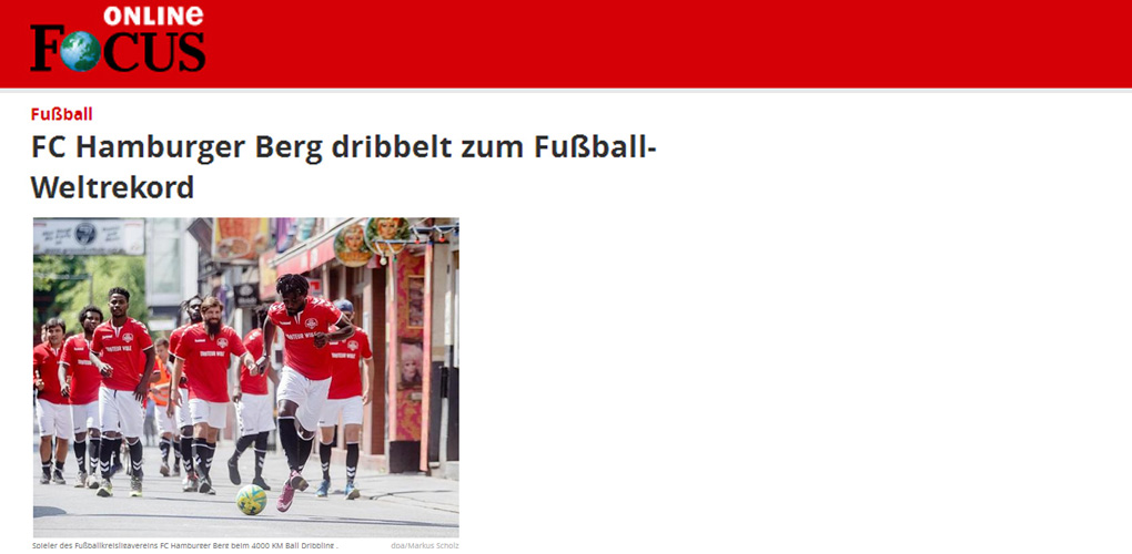FC Hamburger Berg dribbelt zum Weltrekord - Focus Online